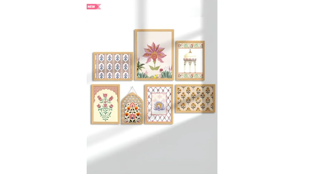 Beige & Pink 7 Pieces