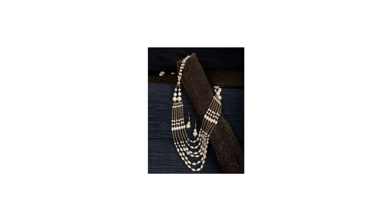 Saraf RS Jewellery Gold-Plated Layered Jewellery Set