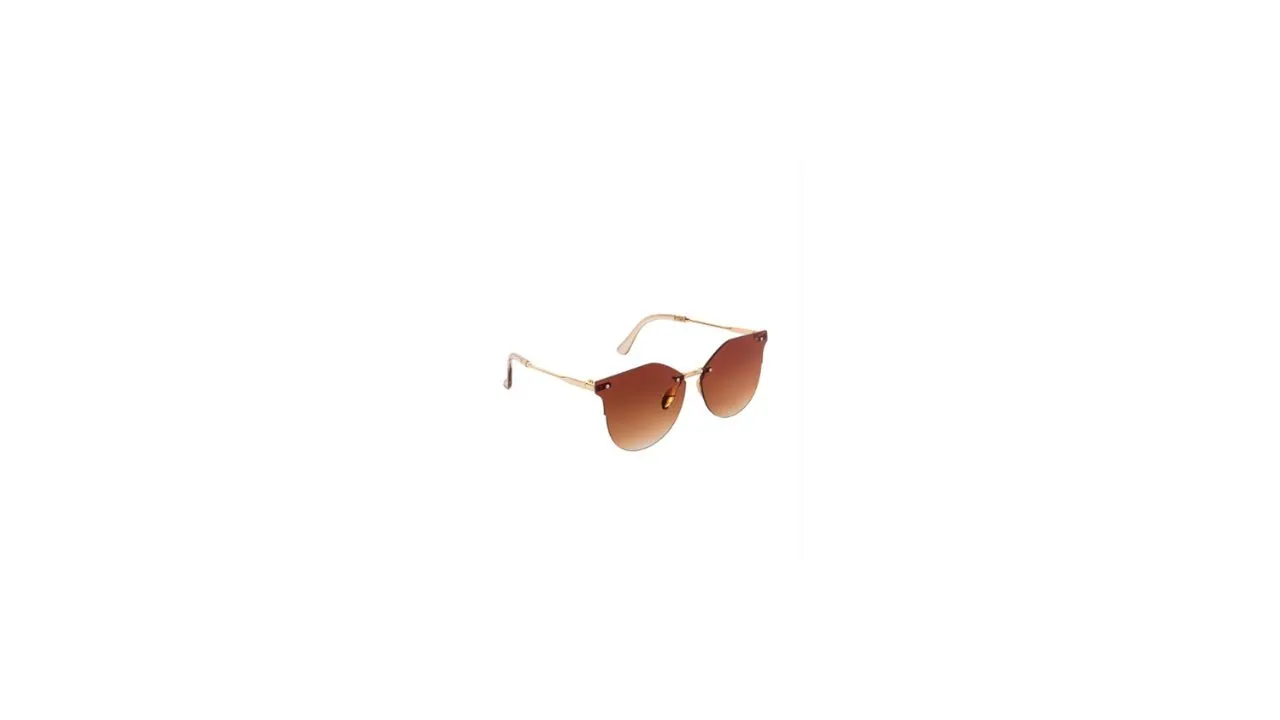 AISLIN Unisex Brown Cat Eye Sunglasses