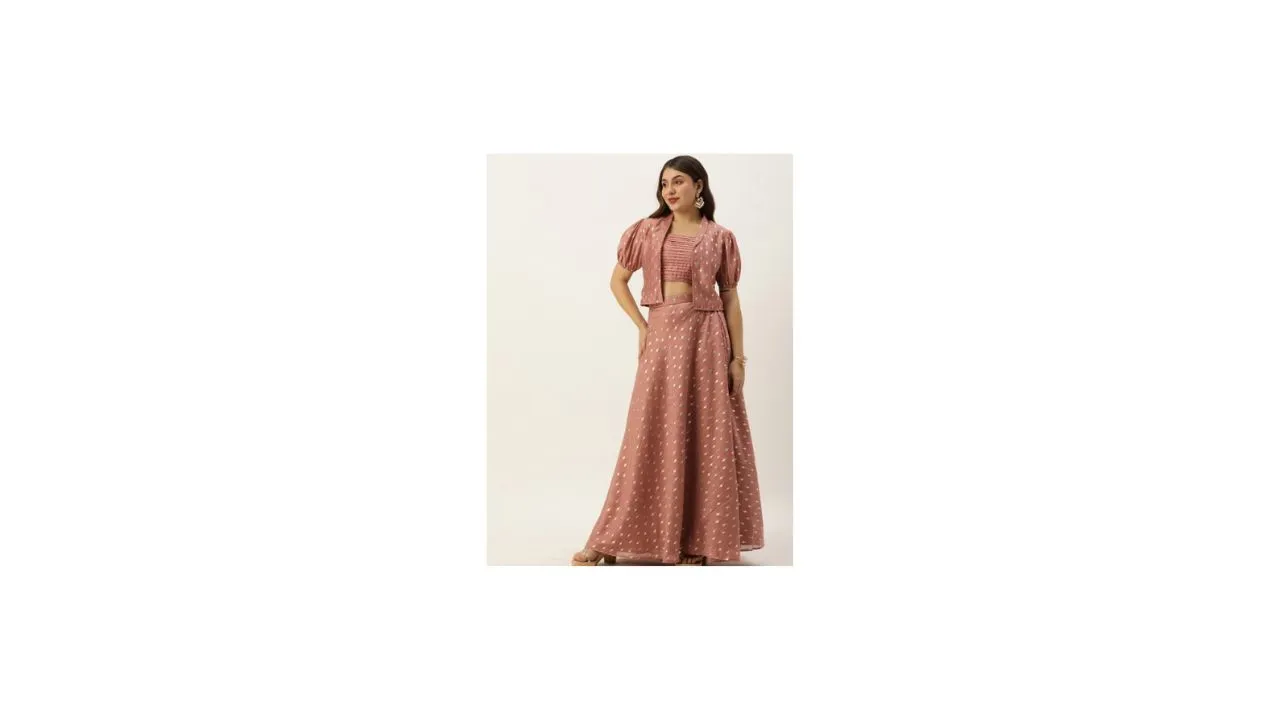 Ethnovog Lehenga & Blouse with Jacket