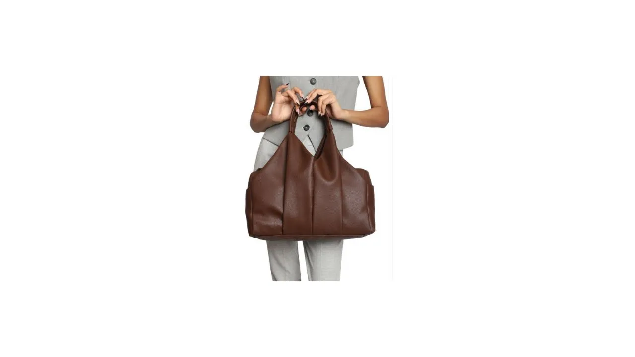 MINI WESST Textured Oversized Structured Hobo Bag
