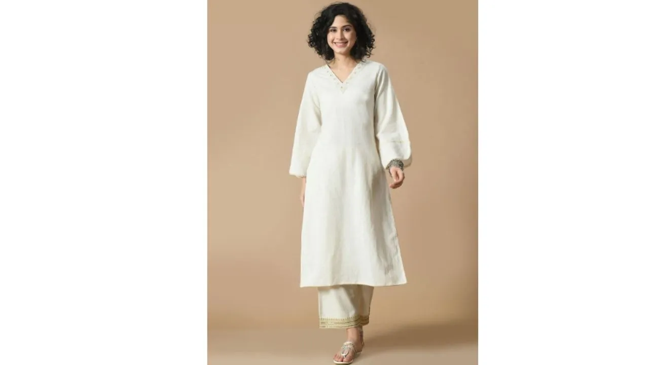 Thread Work Pure Cotton Kurta