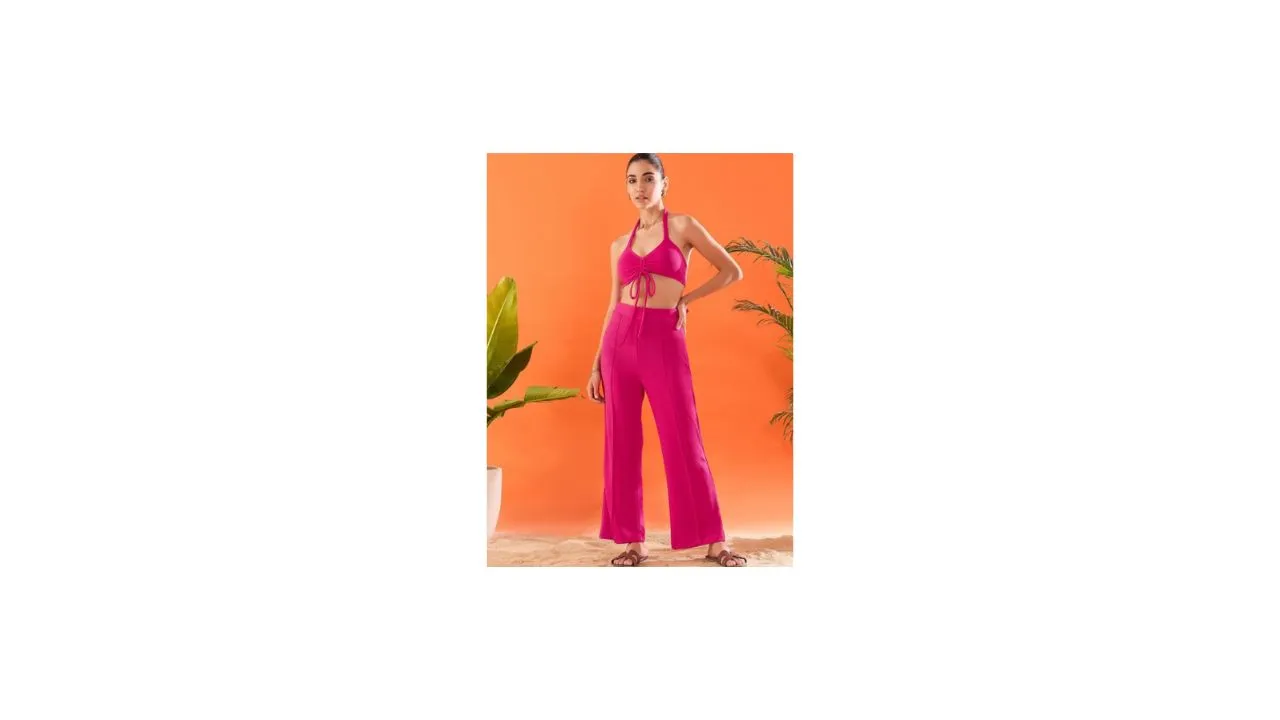 Uptownie Halter Neck Front Tie-up Co ord Set