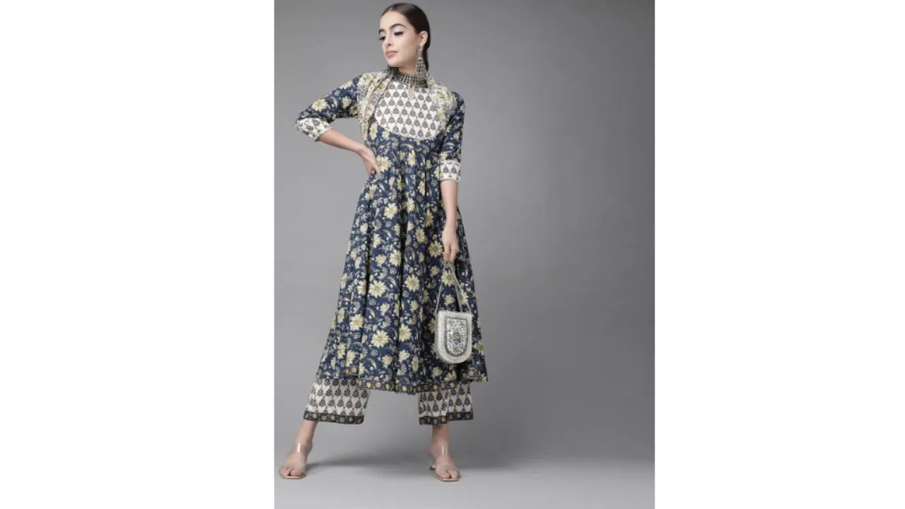 Pure Cotton Floral Print Kurta