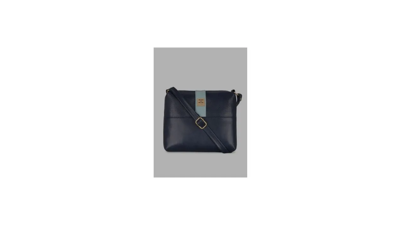 ESBEDA Navy Blue Solid Sling Bag