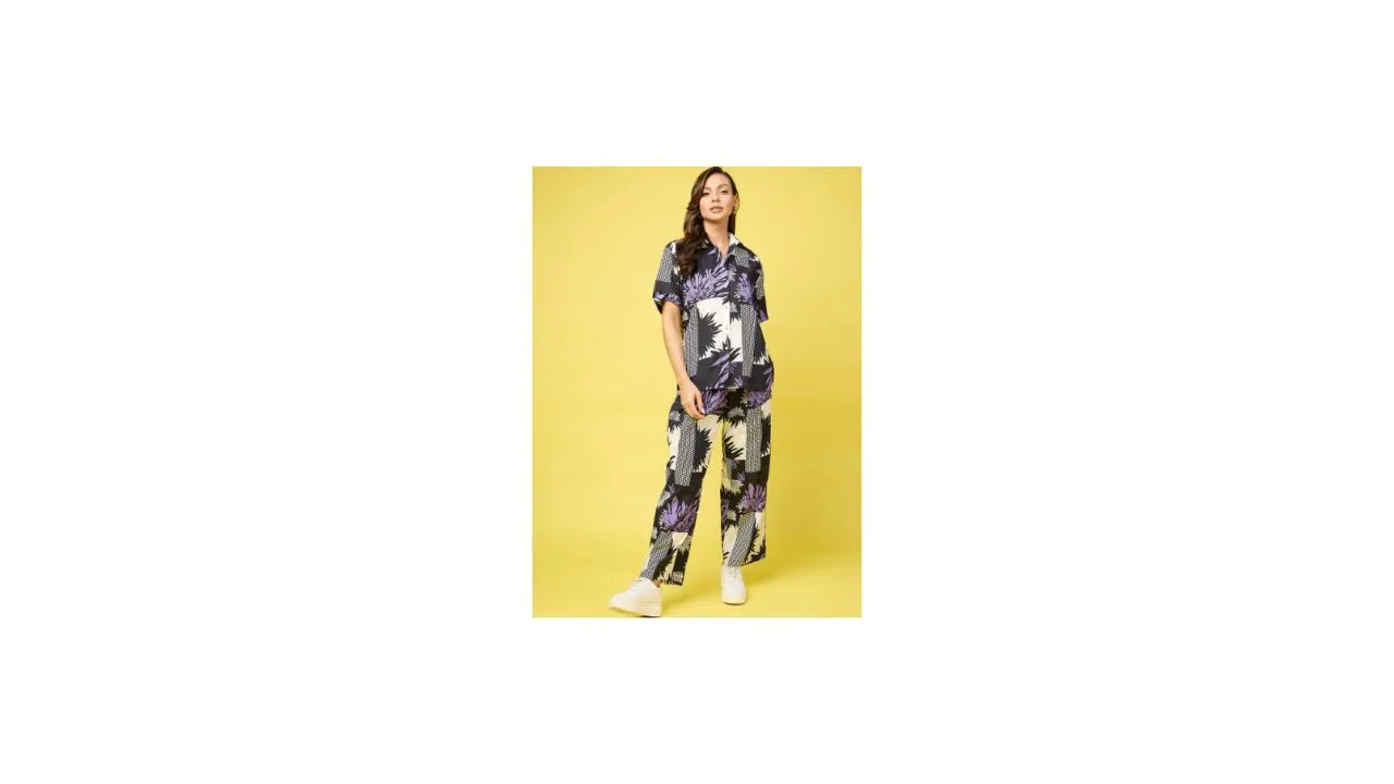 Uptownie Printed Two Piece Cotton Co ord Set