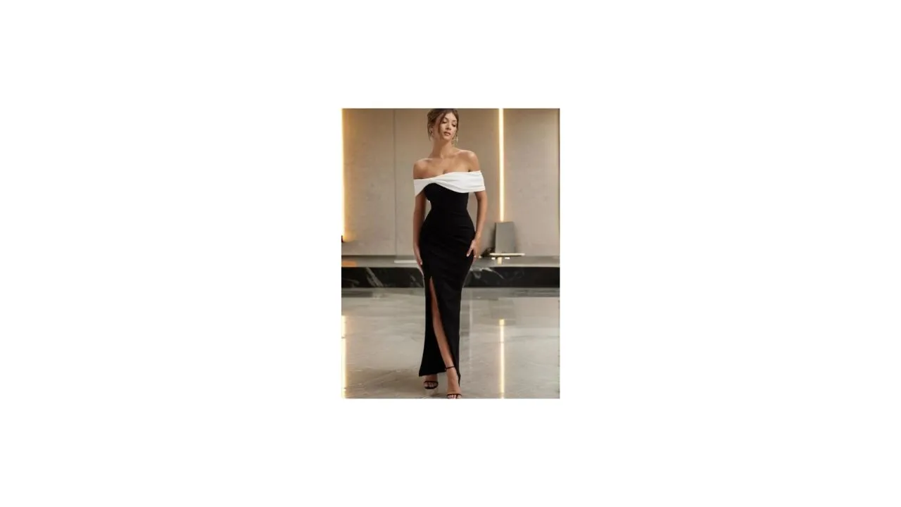 CLAFOUTIS Women Off-Shoulder Bodycon Dress