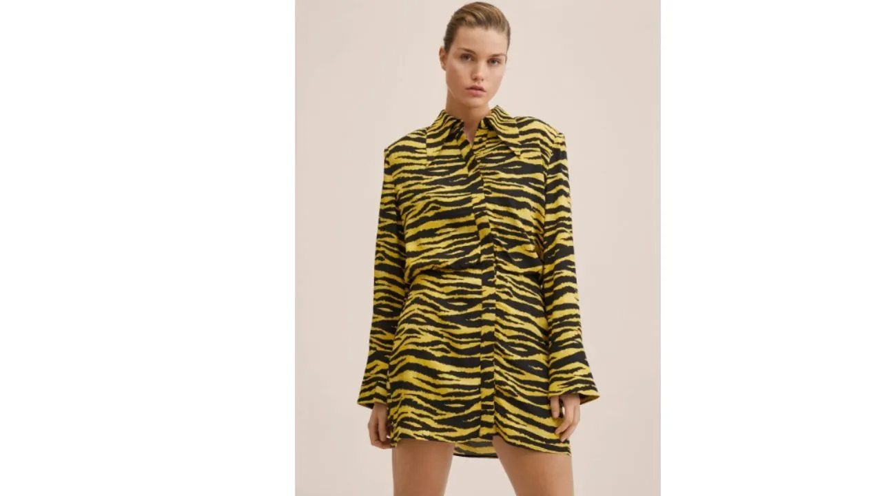 Yellow & Black Zebra Print