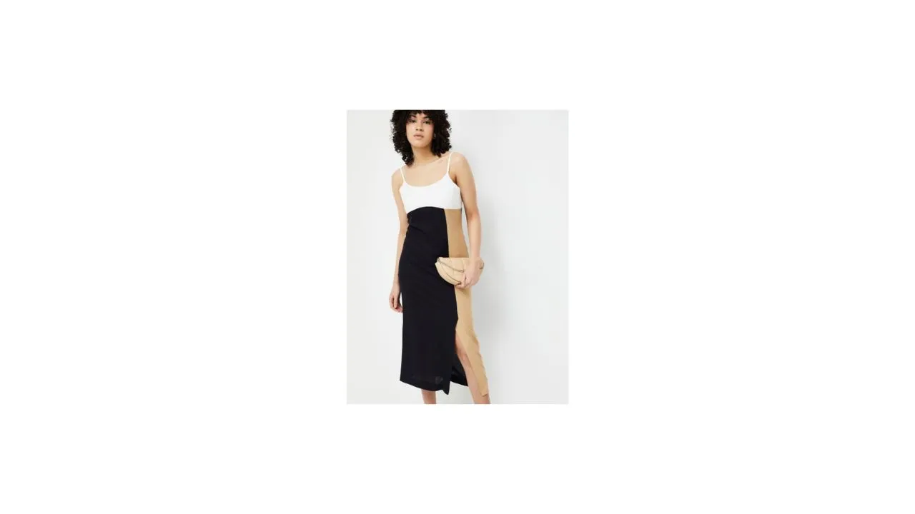 Ginger by Lifestyle Colourblocked Midi Dress