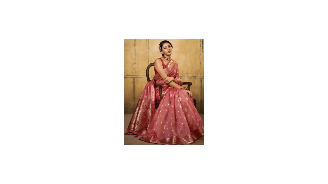 Satrani Ethnic Motifs Zari Banarasi Saree
