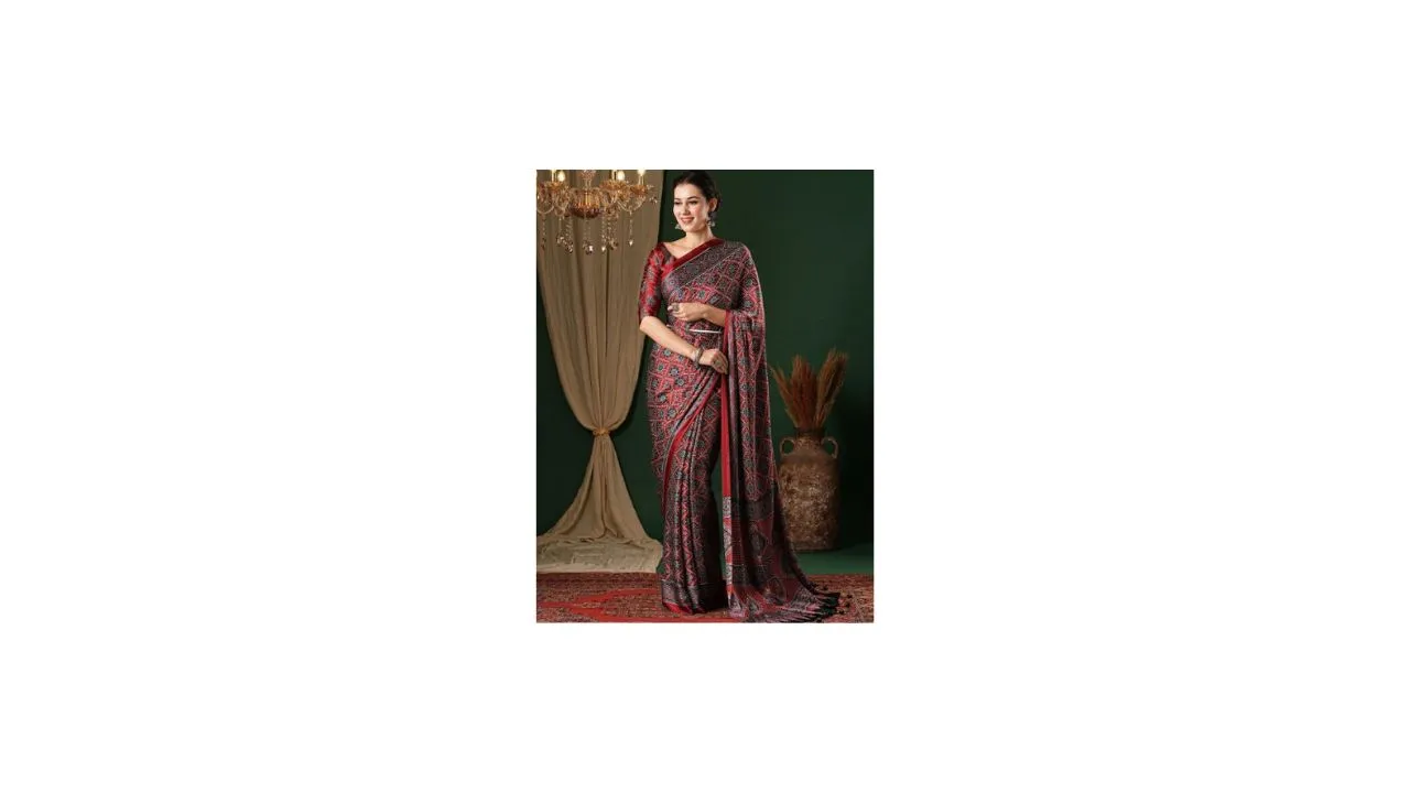 Anouk Ethnic Motifs Pure Crepe Saree