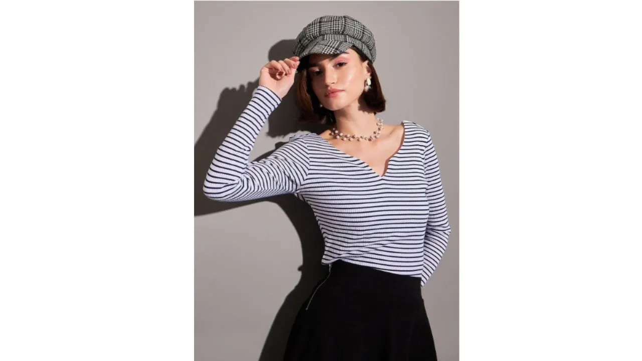 Nautical Fashion Striped Top