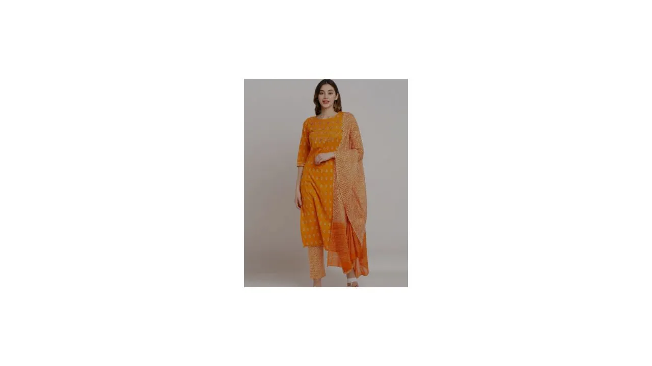 Rajnandini Floral Printed Pure Cotton Kurta Set
