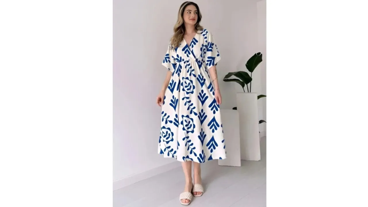 Navy Style Midi Dress