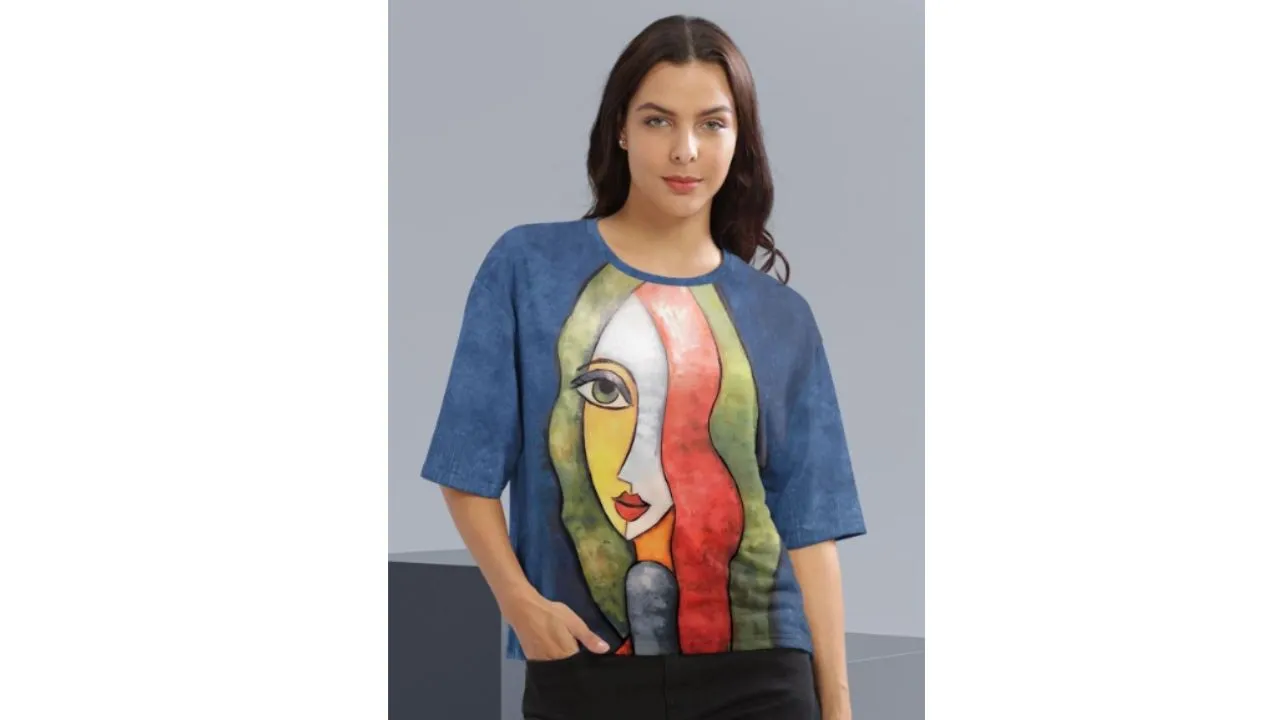 Neck Cotton Oversized T-Shirt
