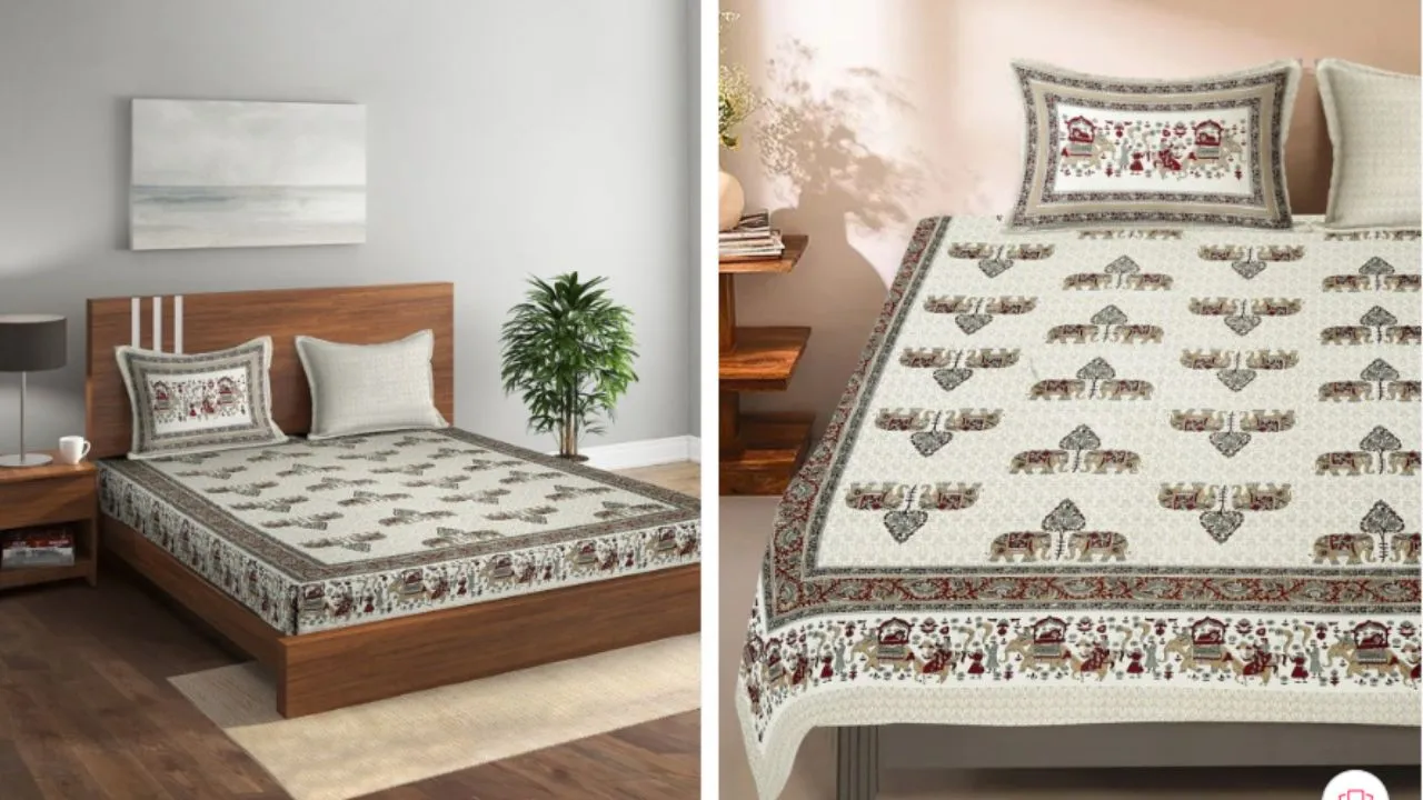 Pure Cotton 160 TC King Bedsheet