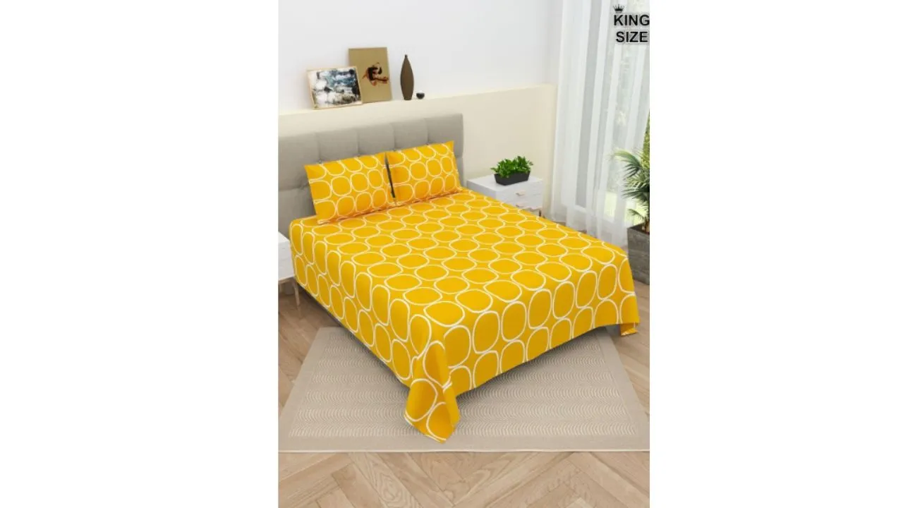Geometric printed Pure Cotton Bedsheet