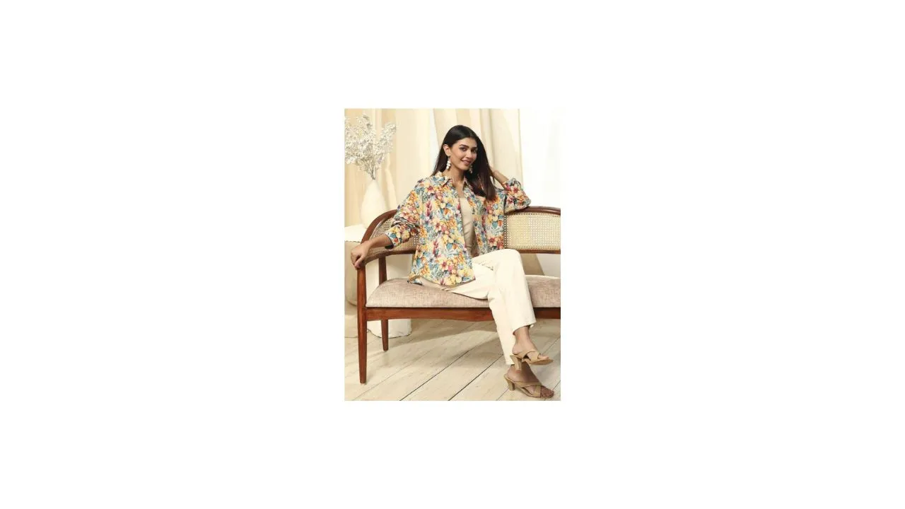 Biba Floral Printed Cotton Casual Shirt