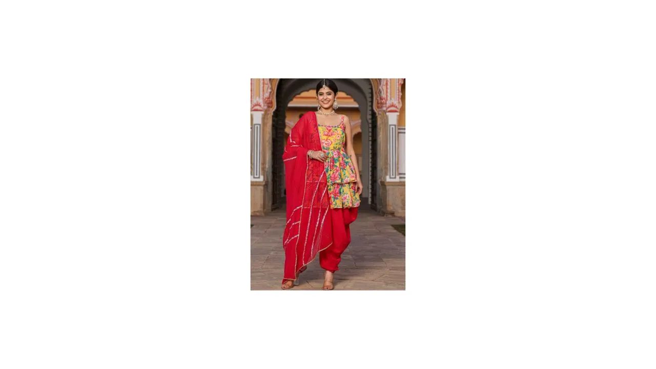 ASHEERA Georgette Kurti With Patiala & Dupatta