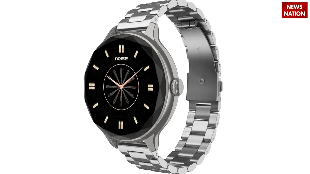 Noise Diva Smartwatch with Diamond Cut dial, (Black Link)