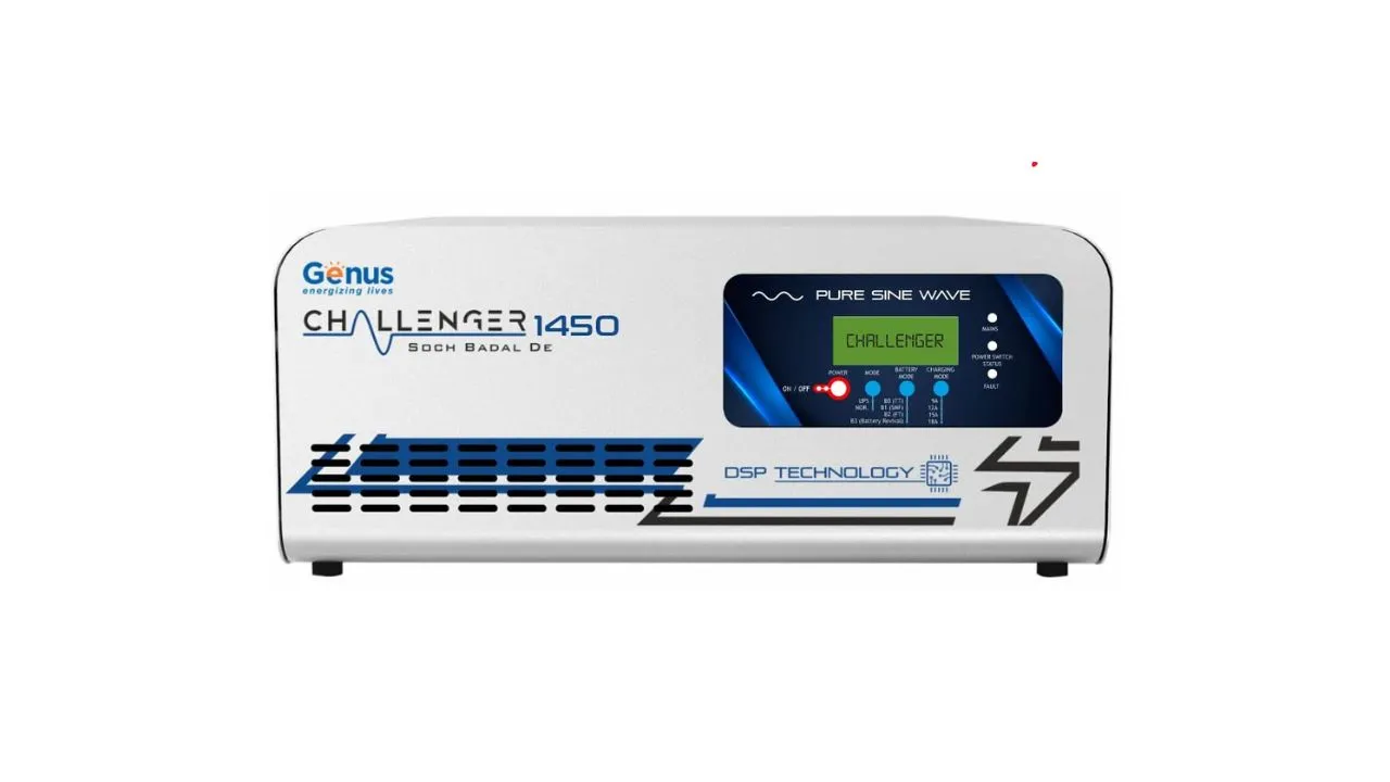 Genus Challenger 1450 Pure Sine Wave 1000VA 12 Volt Single Battery Inverter