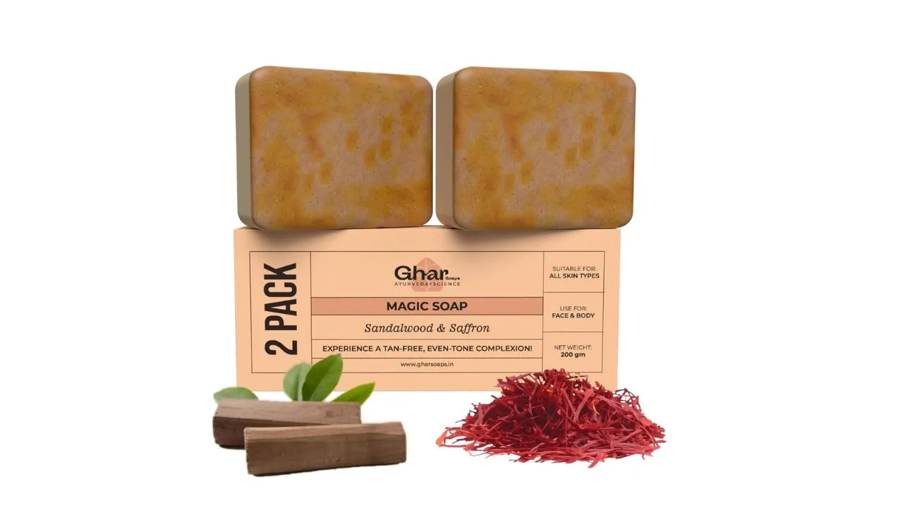 Ghar Soaps Sandalwood & Saffron Magic