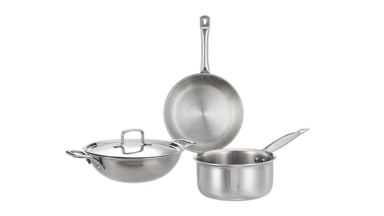 Amazon Brand - Solimo Triply Cookware Set