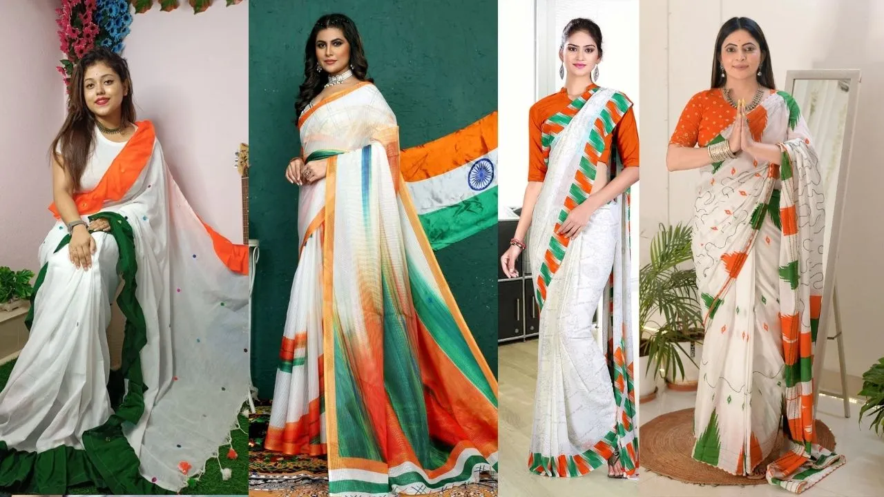 saree for independence day