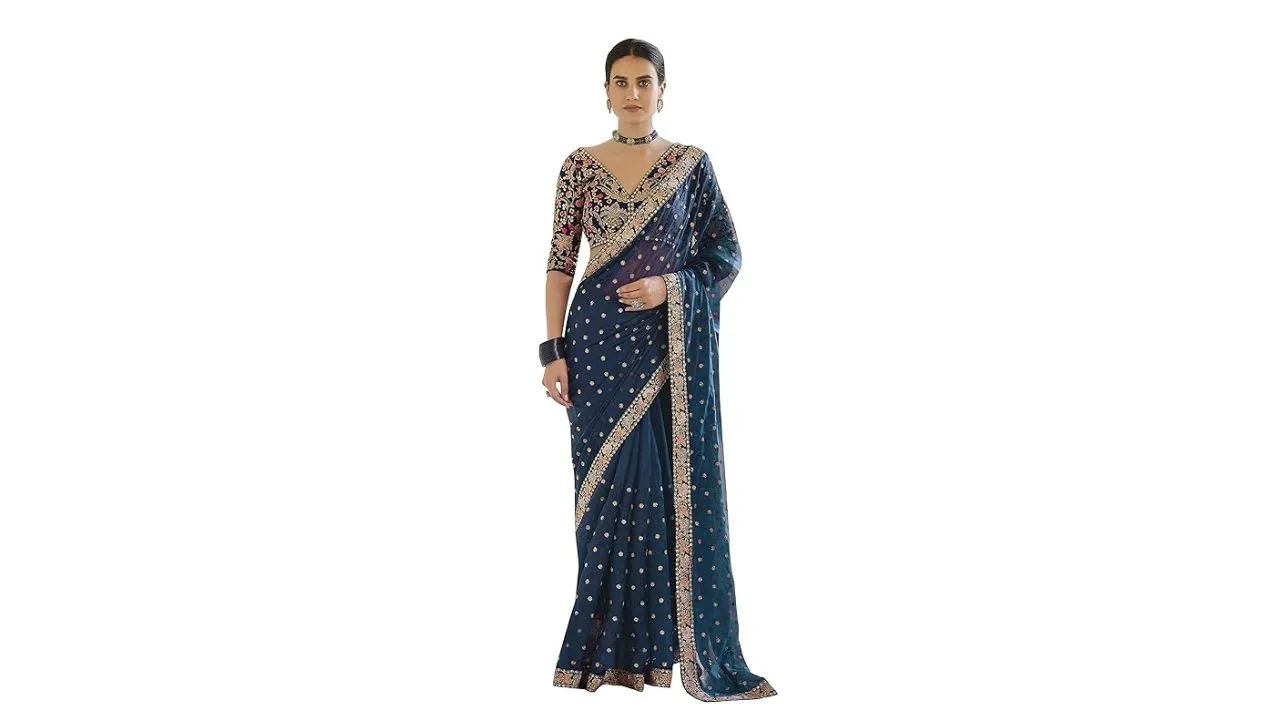 TRENDMALLS Women's Rangoli Silk Heavy Embroidred saree