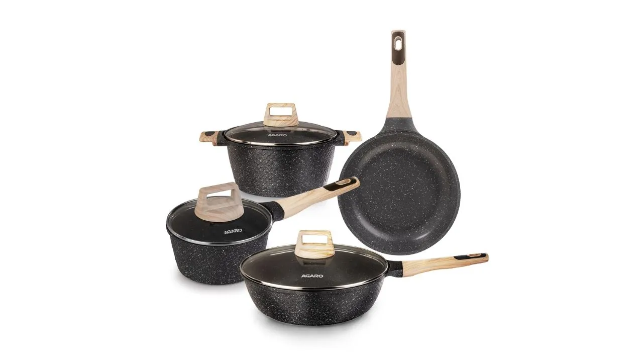 AGARO Imperial Granite Cookware Set