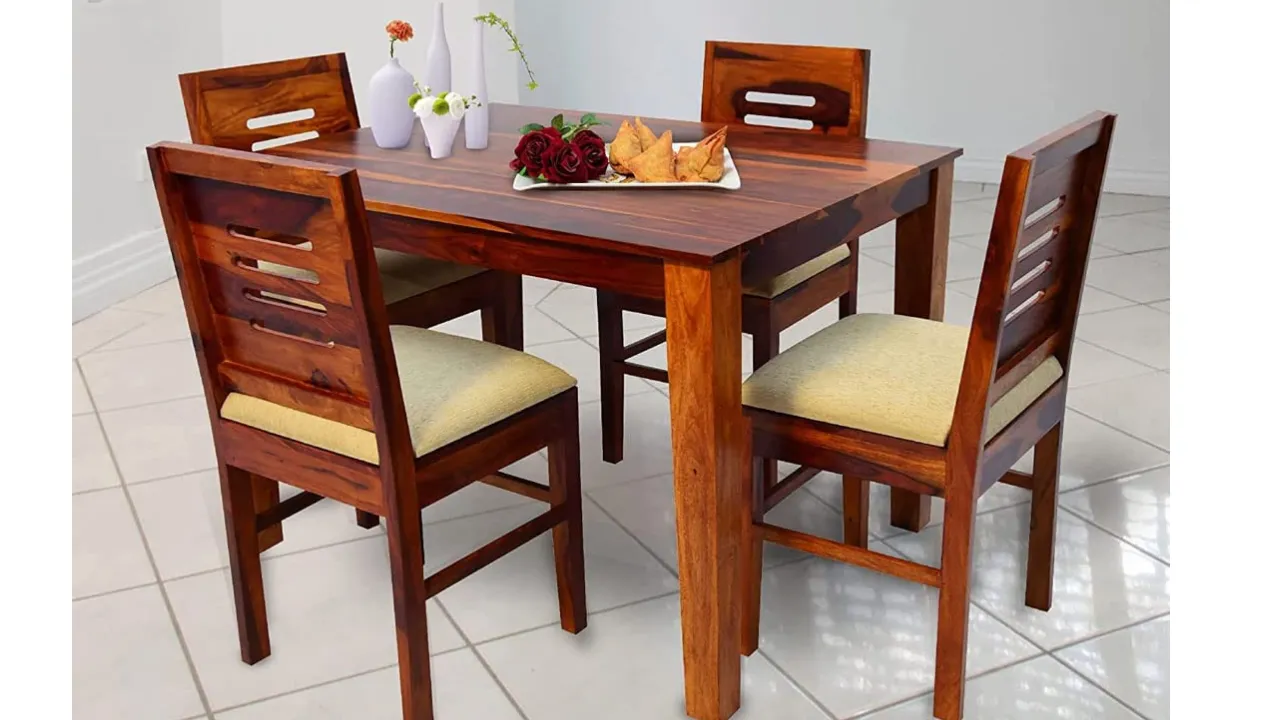 HANDWOOD FURNITURE Premium Sheesham Wood Dining Table