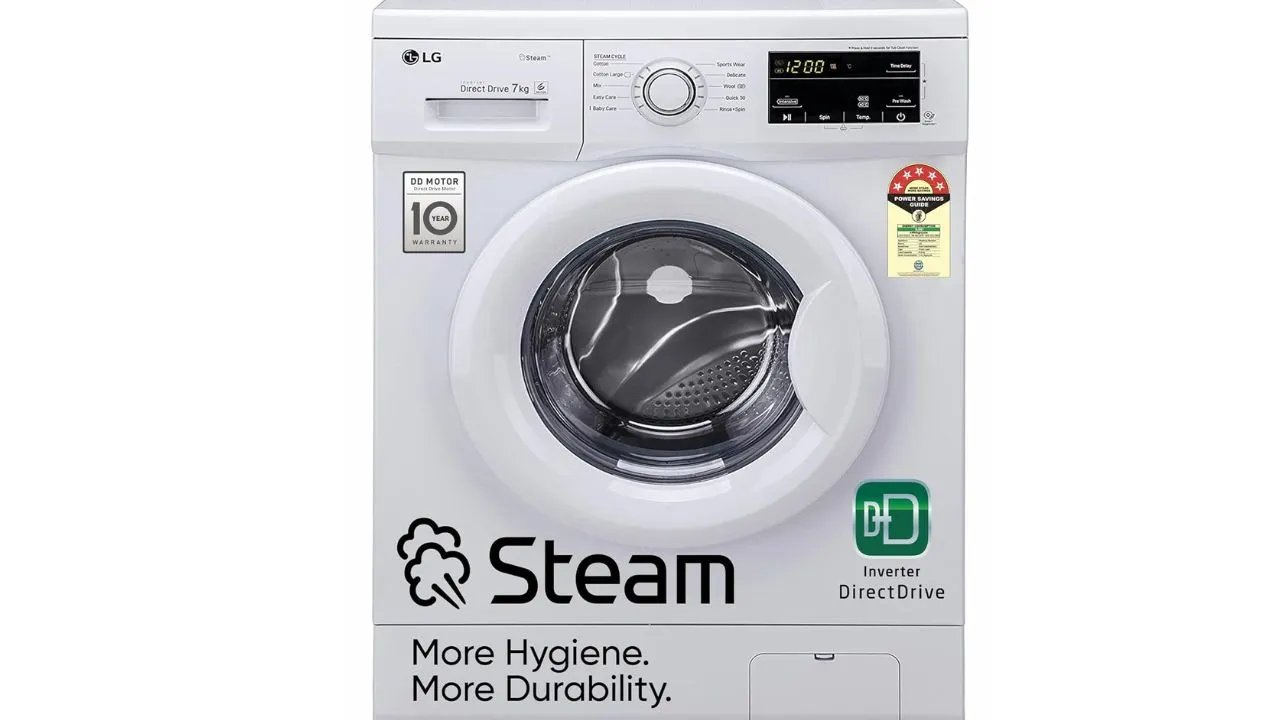 LG 7 Kg, 5 Star, Direct Drive Technology, Steam Wash