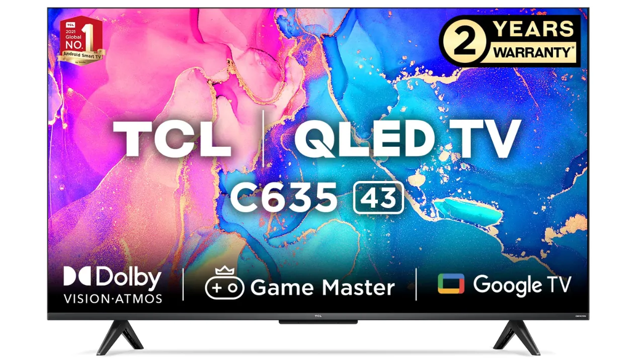 TCL 108 cm (43 inches) 4K Ultra HD Smart QLED Google TV