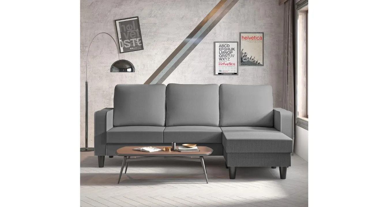 Adorn India Chandler L Shape 4 Seater Sofa Set 