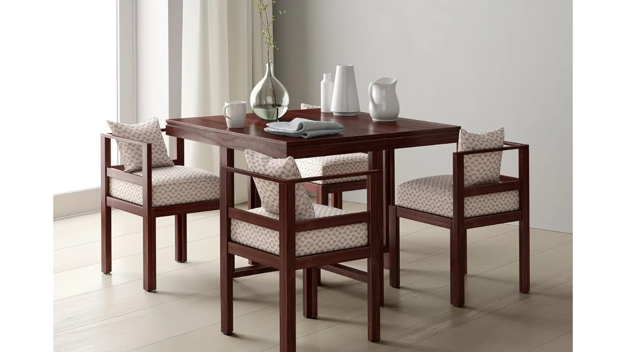 Porash Furniture Sheesham Wood 4 Seater Dining Table