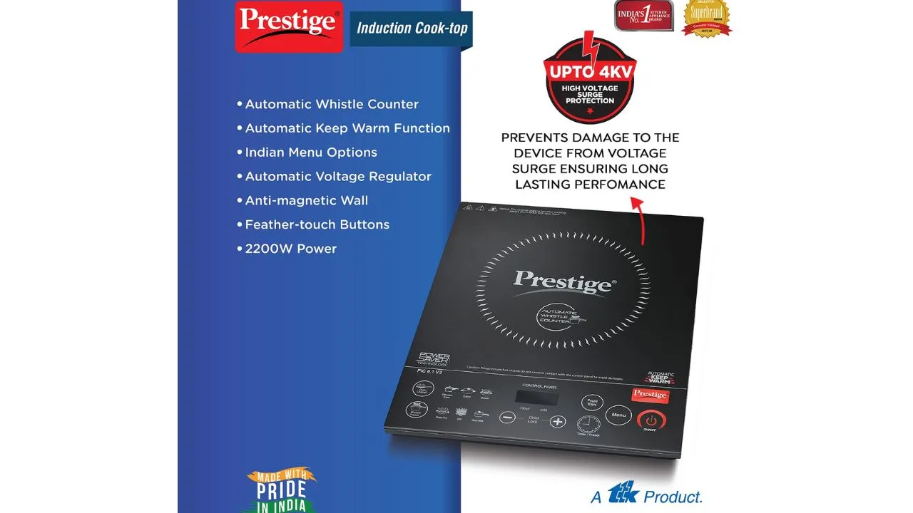  Prestige PIC 6.1 V3 PIC 2200 Watts Induction Cooktop 