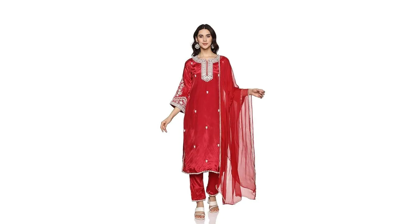 RAJMANDIRFABRICS Women's Straight Kurta 