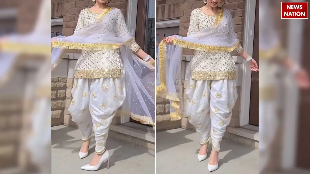 Dupatta with Dhoti Salwar Suit