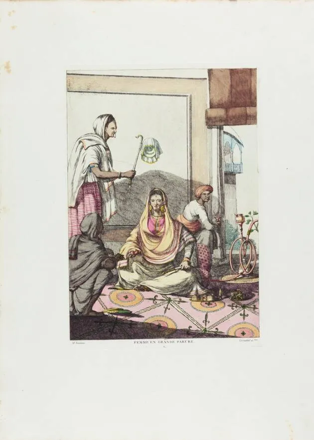 Femme en grande parure woman in full dress 