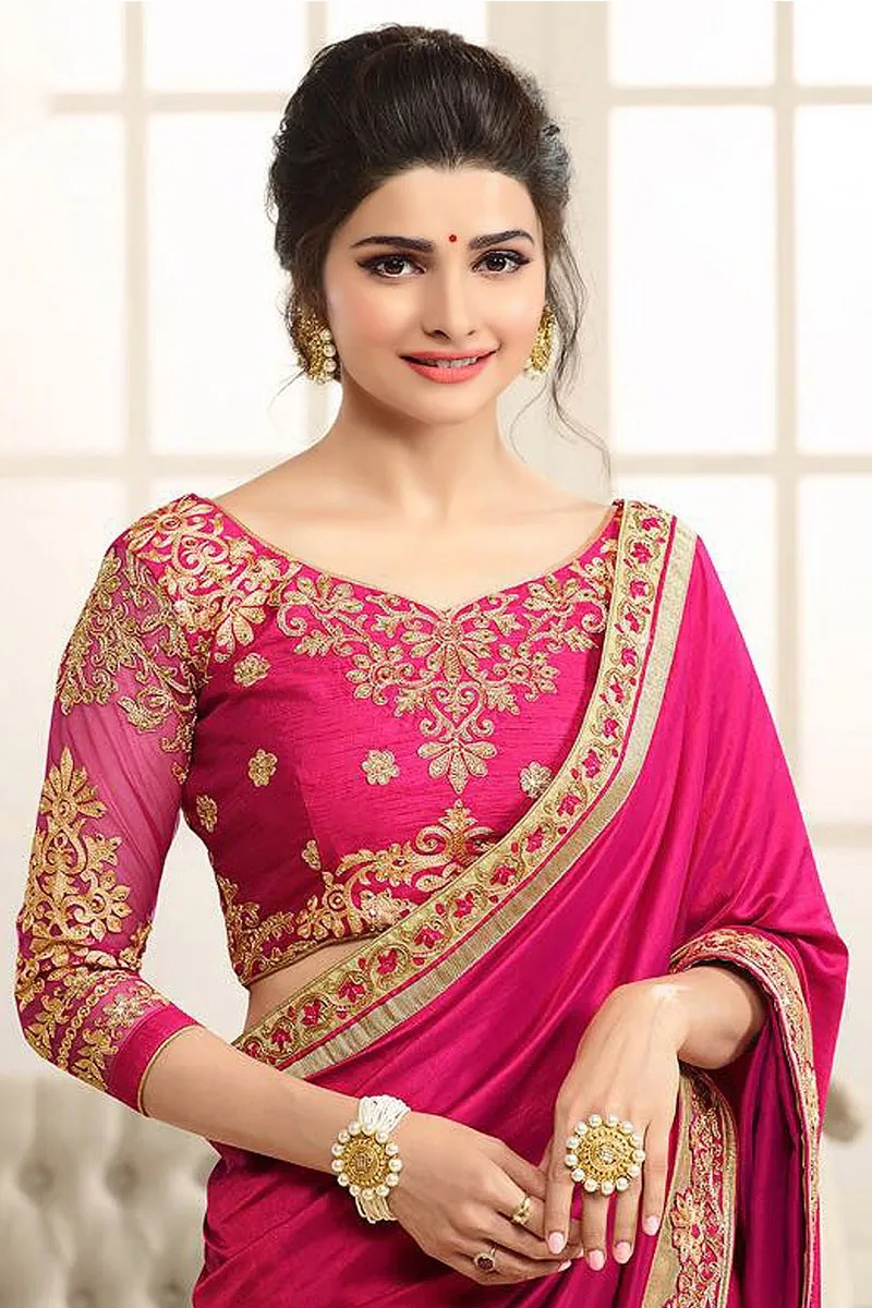 pink colour saree 2 