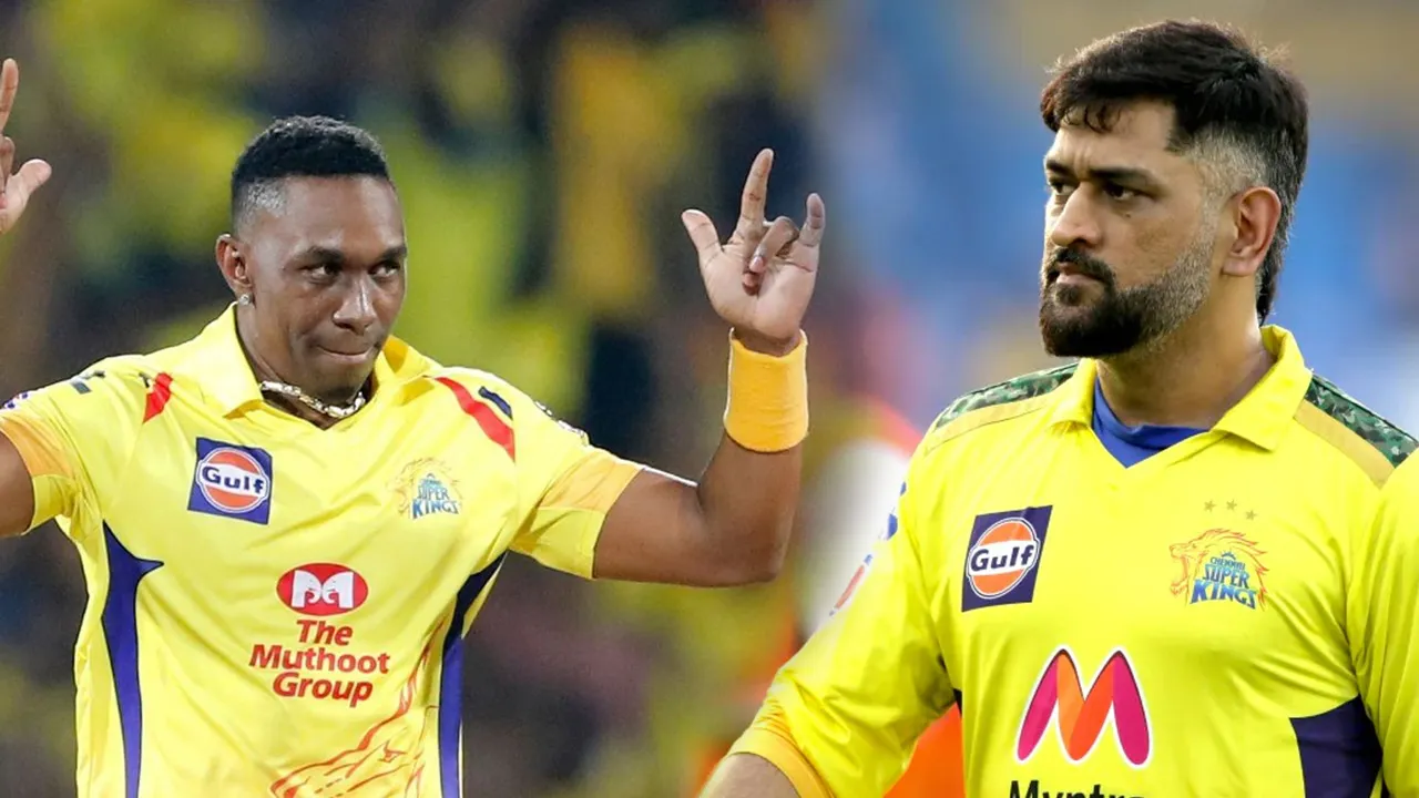 Dhoni and Bravo 