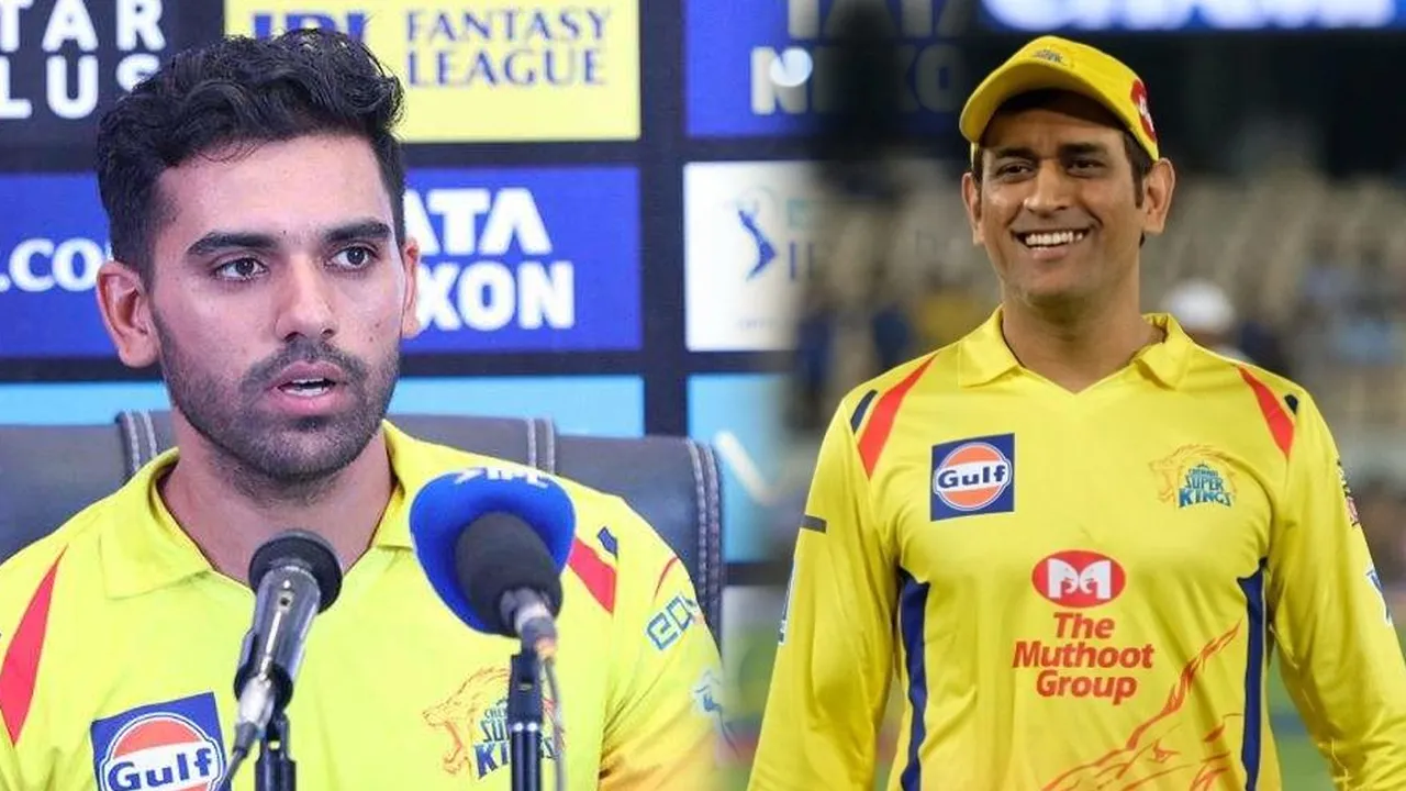 Deepak Chahar and Dhoni 