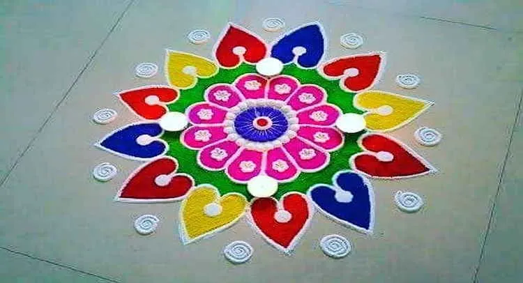 diwali simple rangoli 163587609310 