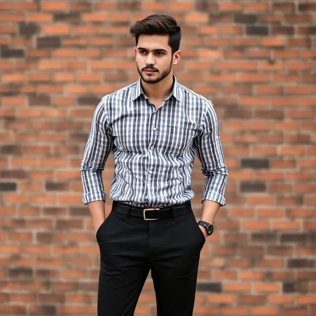 https://images.deepai.org/art-image/c7a2c851c5ea484f8c40eb8eae0ddfdf/striped-checked-shirt-black-trousers-wearing-image-me.jpg