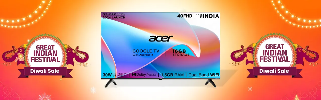 Acer 100 cm (40 inches) I Pro Series Full HD Smart LED Google TV AR40FDIGU2841AT (Black)-
