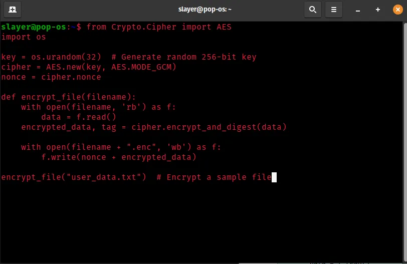 Simple AES File Encryption in Python