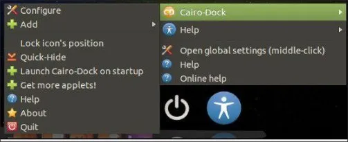 Mac OS X-Style  cariop Dock on Ubuntu