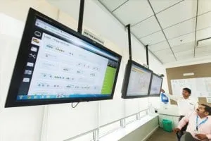 All of Cisco’s transport vehicles are fitted with GPS devices, which can be accessed from a centralized control room, who can view how many employees and their gender are sitting in a particular vehicle. 