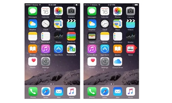 ios 9 home screen